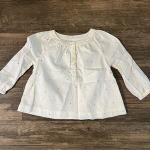 Gap Baby Long Sleeves Button Front Top Blouse Size 6/12 Months
